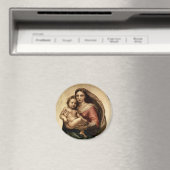 Aimant Détail de la "Vierge Sixtine" de Raphael (vers 151 (In Situ (Lave-vaisselle))
