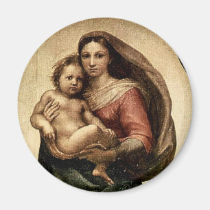 Aimant Détail de la "Vierge Sixtine" de Raphael (vers 151