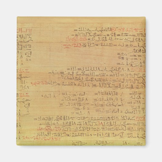 Aimant Détail du papyrus mathématique du Rhin (Devant)
