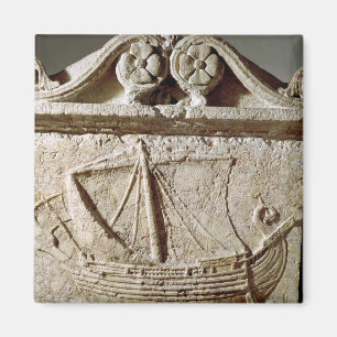 Aimant Détail du sarcophage de bateau, de Sidon