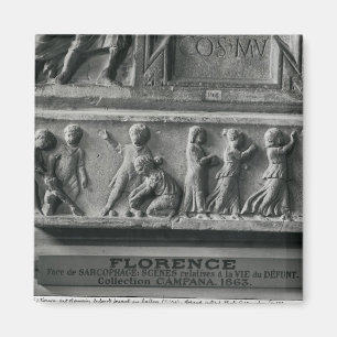 Aimant Détail du sarcophage montrant des enfants jouant