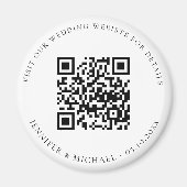 Aimant Détails du code QR du site web de mariage rsvp (Devant)