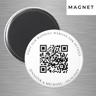 Aimant Détails du code QR du site web de mariage rsvp