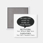 Aimant Détails WiFi simpliste Mot de passe réseau (Recto/Verso)