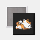 Aimant Détendez-vous Art Chat - 'Laze Furr Days' pour les (Recto/Verso)