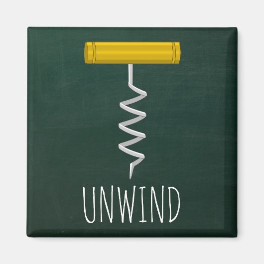 Aimant Détendez-vous Humour à vin Corkvis (Devant)