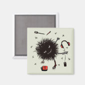 Aimant Détendez-vous Lazy Monster Cute Funny (Recto/Verso)