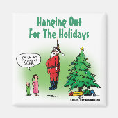 Aimant Détenir Père Noël Twisted Cartoon (Devant)