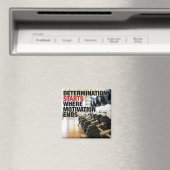 Aimant Détermination Commence Là Où La Motivation Se Term (In Situ (Lave-vaisselle))