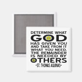 Aimant Déterminez Ce Que Dieu Vous A Donné Citation D'Aqu (Recto/Verso)