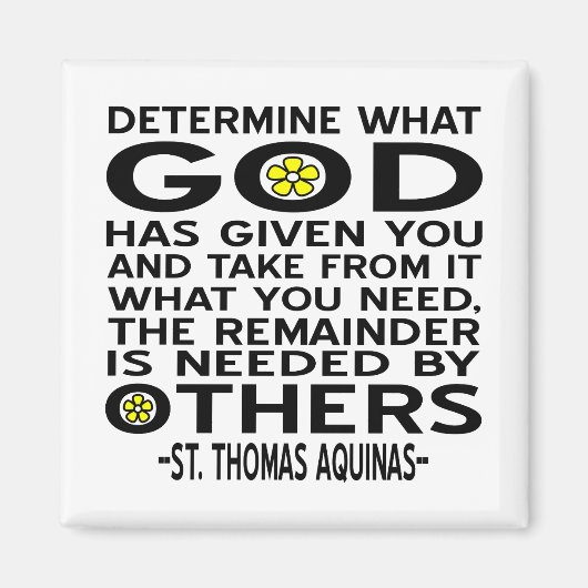 Aimant Déterminez Ce Que Dieu Vous A Donné Citation D'Aqu (Devant)