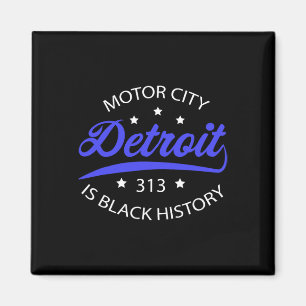 Aimant Detroit 313 Mois de l'histoire des Noirs de Motor