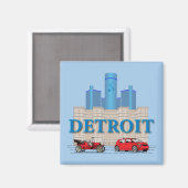 Aimant Detroit Michigan États-Unis (Recto/Verso)