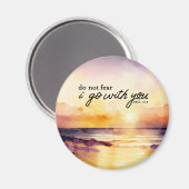 Aimant Deutéronome 31:6 Ne crains pas Je vais avec vous B (Recto/Verso)