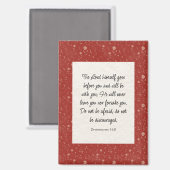 Aimant Deutéronome 31:8 Image du couplet biblique (Recto/Verso)