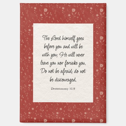 Aimant Deutéronome 31:8 Image du couplet biblique (Recto)