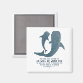 Aimant Deuteronomy 31_8 Whale Shark Christian Faith Pun O (Recto/Verso)