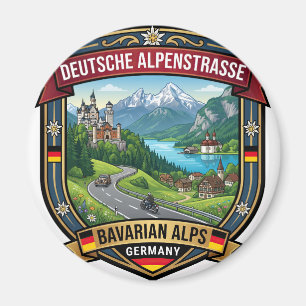 Aimant Deutsche Alpenstraße Allemagne Road Trip Alpin