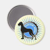 Aimant Deutsche Dogge stern blau (Recto/Verso)