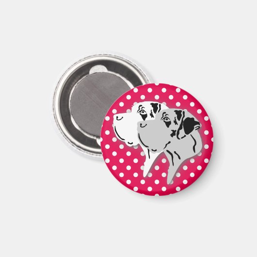 Aimant Deutsche Doggen Magnete (Recto/Verso)