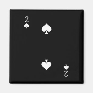 Aimant Deux (2) De Pique Carte De Poker Jouer Carte