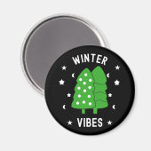 Aimant Deux Arbres Vibrations d'Hiver (Recto/Verso)