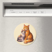 Aimant Deux Chats (In Situ (Lave-vaisselle))