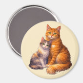 Aimant Deux Chats (Recto/Verso)