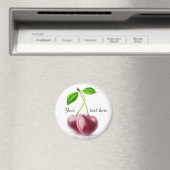 Aimant Deux coeurs de cerise (In Situ (Lave-vaisselle))