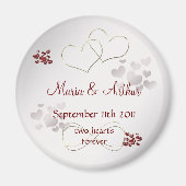 Aimant Deux coeurs pour toujours (Devant)