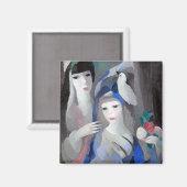 Aimant Deux dame et une colombe, Marie Laurencin (Recto/Verso)
