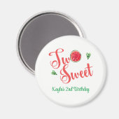 Aimant Deux doux deuxième anniversaire (Recto/Verso)