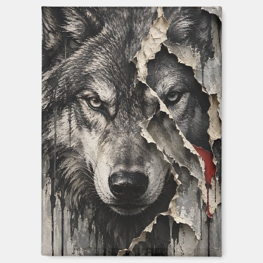 Aimant Deux Faces du Même Loup (Recto)