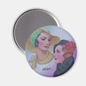 Aimant Deux femmes vintages 1932 (Recto/Verso)
