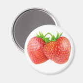 Aimant Deux fraises (Recto/Verso)
