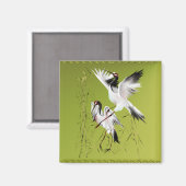 Aimant Deux Grues En Bambou_Magnet (Recto/Verso)
