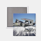 Aimant Deux Hawkeyes E-2C effectuent un vol (Recto/Verso)