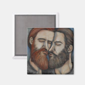 Aimant Deux hommes à poils (Recto/Verso)