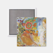 Aimant Deux jeunes filles parmi les fleurs, Redon (Recto/Verso)