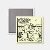 Aimant Deux Labradors et papa (Recto/Verso)