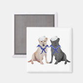 Aimant Deux Labradors Retrievers (Recto/Verso)