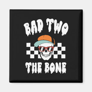 Aimant Deux L'os Funny 2e Anniversaire Halloween Squelett
