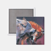 Aimant Deux loups (Recto/Verso)