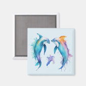 Aimant Deux mignons dauphins (Recto/Verso)