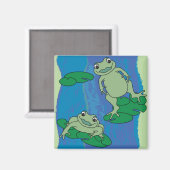 Aimant Deux Motifs de grenouilles (Recto/Verso)