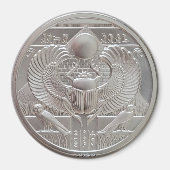 Aimant Deux Onces Argent Scarab Round (Devant)