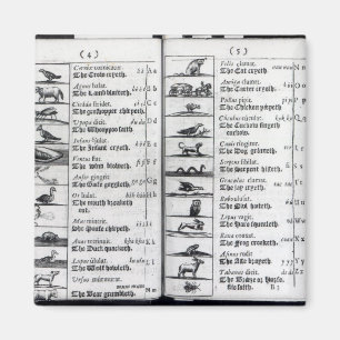 Aimant Deux pages de 'Orbis Sensualium Pictus'