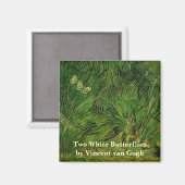 Aimant Deux papillons blancs par Vincent van Gogh (Recto/Verso)