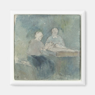 Aimant Deux paysans au Tableau, c.1874 (la semaine sur le