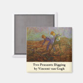 Aimant Deux paysans creuser par Vincent van Gogh (Recto/Verso)
